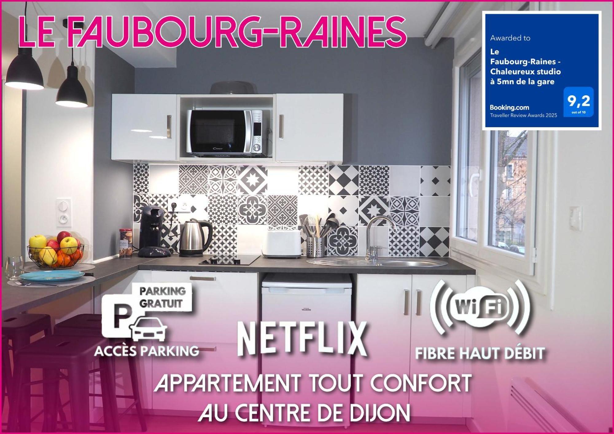 Le Faubourg-Raines - Chaleureux studio à 5mn de la gare Dijon Exterior foto